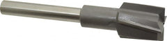 Made in USA - 1-3/16" Diam, 1/2" Shank, Diam, 4 Flutes, Straight Shank, Interchangeable Pilot Counterbore - Caliber Tooling