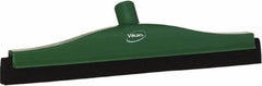 Vikan - 16" Foam Rubber Blade Bench Squeegee - Double Edge, Green, Plastic Holder - Caliber Tooling