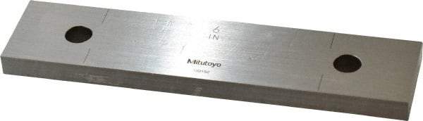 Mitutoyo - 6" Rectangular Steel Gage Block - Accuracy Grade 0, Includes Certificate of Inspection - Caliber Tooling