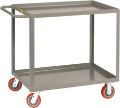 Little Giant - 2,000 Lb Capacity, 24" Wide x 54" Long x 36" High Shelf Cart - 2 Shelf, Steel, 2 Rigid/2 Swivel Casters - Caliber Tooling