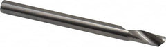 Accupro - 10mm Cutting Diam x 30mm Length of Cut, 1 Flute, Upcut Spiral Router Bit - Uncoated, Right Hand Cut, Solid Carbide, 76mm OAL x 10mm Shank Diam, Single Edge, 22° Helix Angle - Caliber Tooling