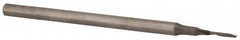 Accupro - 1mm Cutting Diam x 5mm Length of Cut, 1 Flute, Upcut Spiral Router Bit - Uncoated, Right Hand Cut, Solid Carbide, 57mm OAL x 3mm Shank Diam, Single Edge, 21° Helix Angle - Caliber Tooling