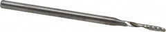 Accupro - 2mm Cutting Diam x 12mm Length of Cut, 1 Flute, Upcut Spiral Router Bit - Uncoated, Right Hand Cut, Solid Carbide, 57mm OAL x 3mm Shank Diam, Single Edge, 21° Helix Angle - Caliber Tooling