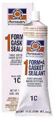 Permatex - 11 oz Tube Brown Rosin Gasket Sealant - -65 to 400°F Operating Temp, 24 hr Full Cure Time - Caliber Tooling