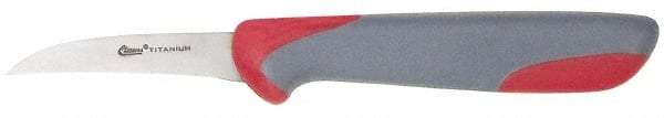 Clauss - 2-1/2" Long Blade, Stainless Steel, Fine Edge, Paring Knife - 7-1/2" OAL, Comfort Grip Handle - Caliber Tooling