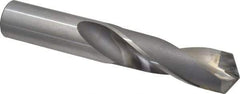 CJT - 15/16" 118° Spiral Flute Carbide-Tipped Screw Machine Drill Bit - Bright Finish, Right Hand Cut, 3-3/4" Flute Length, 5-3/4" OAL, Standard Point, Straight Shank - Caliber Tooling