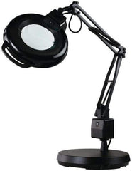 Electrix - 30 Inch, Spring Suspension, Desk Mounted, Fluorescent, Black, Magnifying Task Light - 22 Watt, 1.75x Magnification, 5 Inch Wide - Caliber Tooling