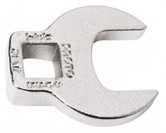 Proto - 2-15/16" 3/8" Drive Chrome Open End Crowfoot Wrench - 5.15" Head Diam x 1/2" Head Thickness - Caliber Tooling