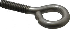 Gibraltar - 1/4-20, Stainless Steel Wire Turned Open Eye Bolt - 7/8" Thread Length, 1/2" ID x 15/16" OD, 1" Shank Length - Caliber Tooling