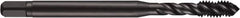 DORMER - 7/8-14 UNF 3 Flute 3B Modified Bottoming Spiral Flute Tap - Powdered Metal, Oxide Finish, 4-11/16" OAL, Right Hand Flute, Right Hand Thread, H4, Series E038 - Caliber Tooling