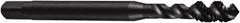 DORMER - 7/16-14 UNC 3 Flute 3B Modified Bottoming Spiral Flute Tap - Powdered Metal, Oxide Finish, 3-5/32" OAL, Right Hand Flute, Right Hand Thread, H3, Series E028 - Caliber Tooling