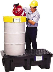 UltraTech - 66 Gal Sump, 1,500 Lb Capacity, 2 Drum, Polyethylene Spill Deck or Pallet - 53" Long x 29" Wide x 16-1/2" High, Inline Drum Configuration - Caliber Tooling