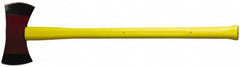 NUPLA - 3-1/2 Lb Head Double Bit Axe - 36" OAL, Fiberglass Ergo Dual Component Handle - Caliber Tooling