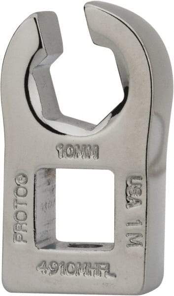 Proto - 3/4" 6 Point 3/8" Drive Chrome Flare Nut Crowfoot Wrench - 0.77" Head Diam x 1/4" Head Thickness, 1-15/16" OAL - Caliber Tooling