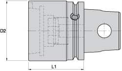 Kennametal - KR63 Inside Modular Connection, Boring Head Modular Connection - KM63XMZ Outside, Modular Connection Mount, 2.953 Inch Projection, 3.337 Inch Nose Diameter - Exact Industrial Supply