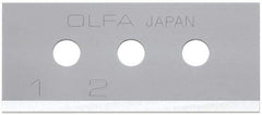 Olfa - 10 Piece Steel Safety Blade - 40mm OAL - Caliber Tooling