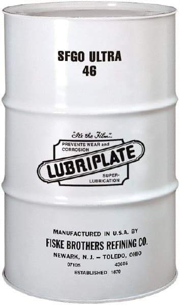 Lubriplate - 55 Gal Drum, ISO 46, SAE 20, Air Compressor Oil - 5°F to 380°, 220 Viscosity (SUS) at 100°F, 52 Viscosity (SUS) at 210°F - Caliber Tooling