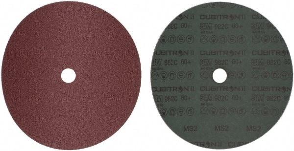 3M - 9-1/8" Diam 7/8" Hole 60 Grit Fiber Disc - Medium Grade, Ceramic, 6,600 Max RPM, Series 982C - Caliber Tooling