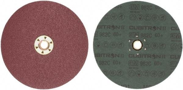 3M - 7" Diam 5/8-11 Threaded Hole 60 Grit Fiber Disc - Medium Grade, Ceramic, 8,600 Max RPM, Series 982C - Caliber Tooling