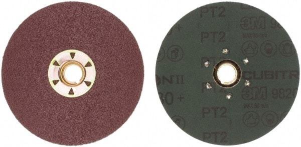 3M - 4-1/2" Diam 5/8-11 Threaded Hole 80 Grit Fiber Disc - Medium Grade, Ceramic, 13,300 Max RPM, Series 982C - Caliber Tooling