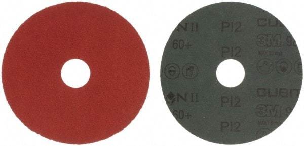 3M - 4-1/2" Diam 7/8" Hole 60 Grit Fiber Disc - Medium Grade, Ceramic, 13,300 Max RPM, Series 987C - Caliber Tooling