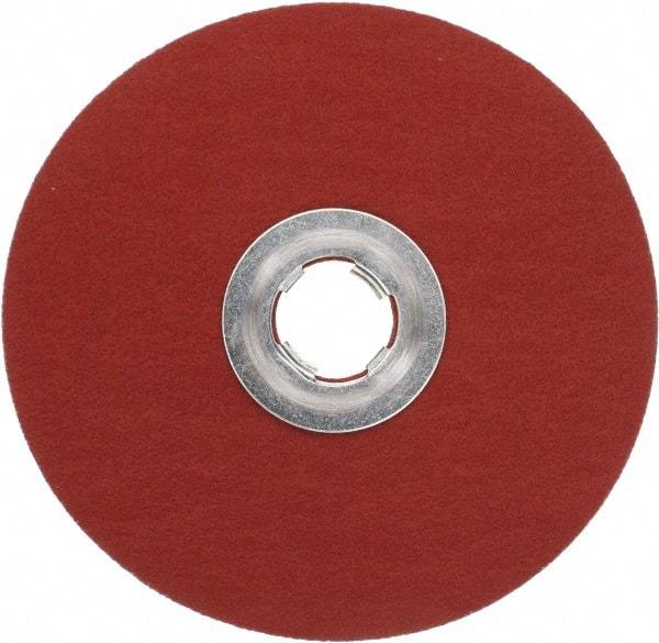 3M - 5" Diam 5/8-11 Threaded Hole 80 Grit Fiber Disc - Medium Grade, Ceramic, 12,000 Max RPM, Series 987C - Caliber Tooling