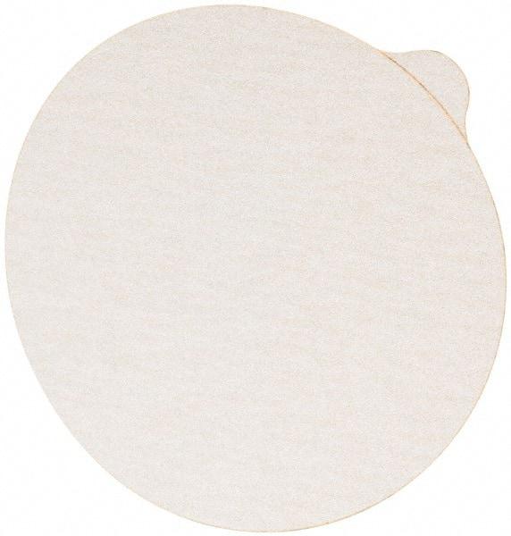 3M - 5" Diam, 180 Grit Aluminum Oxide Adhesive PSA Disc - Very Fine Grade, White, C Weighted Backing, Flexible, 12,000 Max RPM, Use with Random Orbital Sanders - Caliber Tooling