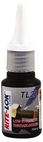 3M - 10 mL, Purple, Low Strength Liquid Threadlocker - Series TL22, 24 hr Full Cure Time, Hand Tool Removal - Caliber Tooling