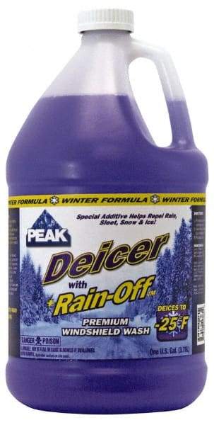 Peak - Water-Based Solution Windshield Washer Fluid - 1 Gal Bottle, -25°  Freezing Point - Caliber Tooling