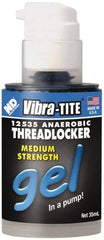 Vibra-Tite - 35 mL Bottle, Blue, Medium Strength Gel Threadlocker - Series 125, 24 hr Full Cure Time, Hand Tool Removal - Caliber Tooling