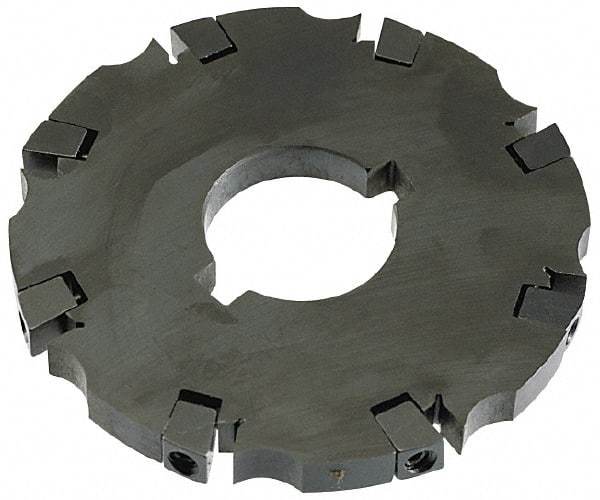 APT - Arbor Hole Connection, 0.53" Cutting Width, 3-1/16" Depth of Cut, 8" Cutter Diam, 1-1/4" Hole Diam, 16 Tooth Indexable Slotting Cutter - SM81 Toolholder, CTA 2 Insert - Caliber Tooling