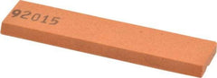 Made in USA - 3-1/2" Long x 3/4" Wide x 3/16" Thick, Aluminum Oxide Sharpening Stone - Rectangle, Fine Grade - Caliber Tooling