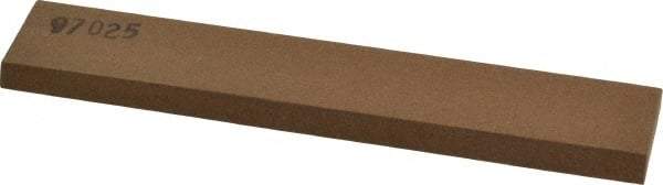 Made in USA - 6" Long x 1" Wide x 1/4" Thick, Aluminum Oxide Sharpening Stone - Rectangle, Medium Grade - Caliber Tooling