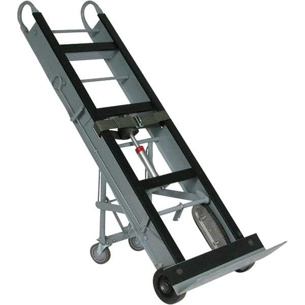 Wesco Industrial Products - 550 Lb Capacity 61" OAH Appliance Hand Truck - 5 x 24" Base Plate, Dual Loop Handle, Steel, Mold-On Rubber Wheels - Caliber Tooling