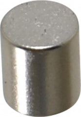 Mag-Mate - 0.22" Diam x 1/4" High Neodymium Rare Earth Magnet - 1.5 Lb Max Capacity, 200°F Max, Nickel Plated - Caliber Tooling