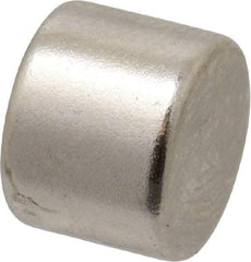 Mag-Mate - 0.32" Diam x 1/4" High Neodymium Rare Earth Magnet - 3.1 Lb Max Capacity, 200°F Max, Nickel Plated - Caliber Tooling