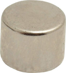 Mag-Mate - 1/2" Diam x 3/8" High Neodymium Rare Earth Magnet - 8.9 Lb Max Capacity, 200°F Max, Nickel Plated - Caliber Tooling