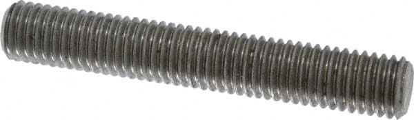 Dan-Loc Bolt & Gasket - 5/8-11 4" OAL Fully Threaded Stud - Stainless Steel, Plain Finish - Caliber Tooling