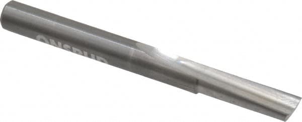 Onsrud - 1/4" Diam, 1/4" Shank Diam, 3/4" Length of Cut, 1 Flute Single Edge Straight Router Bit - 2-1/2" Overall Length, Right Hand Cut, Solid Carbide - Caliber Tooling