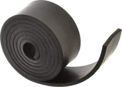 Made in USA - 1/4" Thick x 2" Wide x 60" Long, Buna-N Rubber Strip - Stock Length, 70 Shore A Durometer, 800 to 1,000 psi Tensile Strength, -20 to 170°F, Black - Caliber Tooling