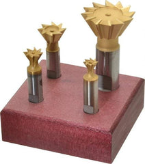 Value Collection - Dovetail Cutter Sets Included Angle: 60 Minimum Cutting Diameter (Inch): 3/8 - Caliber Tooling