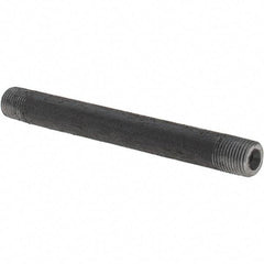 Made in USA - Schedule 80, 1/8" Diam x 3-1/2" Long Black Pipe Nipple - Threaded - Caliber Tooling