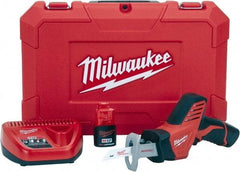 Milwaukee Tool - 12V, 0 to 3,000 SPM, Cordless Reciprocating Saw - 1/2" Stroke Length, 11" Saw Length, Lithium-Ion Batteries Included - Caliber Tooling