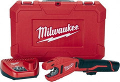 Milwaukee Tool - 3/8" to 1" Pipe Capacity, Tube Cutter - Cuts Copper, 14" OAL, 12 Volt - Caliber Tooling