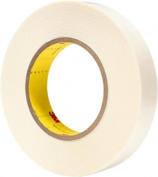 3M - 1" x 36 Yd Synthetic Rubber Adhesive Double Sided Tape - 9 mil Thick, White, Synthetic Rubber Liner - Caliber Tooling