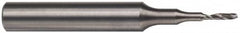 Accupro - 3mm Cutting Diam x 8mm Length of Cut, 1 Flute, Upcut Spiral Router Bit - Uncoated, Right Hand Cut, Solid Carbide, 64mm OAL x 6mm Shank Diam, Single Edge, 21° Helix Angle - Caliber Tooling