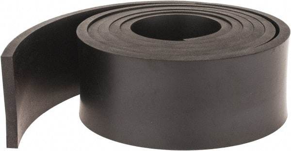 Made in USA - 1/4" Thick x 2" Wide x 60" Long, Neoprene Rubber Strip - Stock Length, 70 Shore A Durometer, 1,000 to 1,200 psi Tensile Strength, -40 to 212°F, Black - Caliber Tooling