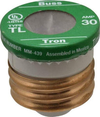 Cooper Bussmann - 125 VAC, 30 Amp, Time Delay Plug Fuse - 2.38" OAL, 10 (RMS Symmetrical) kA Rating, 2-1/4" Diam - Caliber Tooling