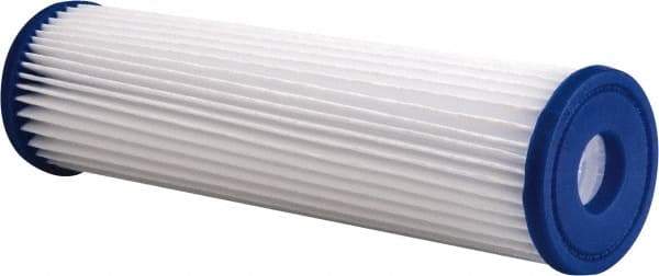 Pentair - 2-5/8" OD, 30µ, Non-Woven Polyester Pleated Cartridge Filter - 9-3/4" Long, Reduces Sediments - Caliber Tooling