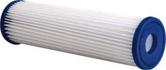 Pentair - 2-5/8" OD, 30µ, Non-Woven Polyester Pleated Cartridge Filter - 9-3/4" Long, Reduces Sediments - Caliber Tooling